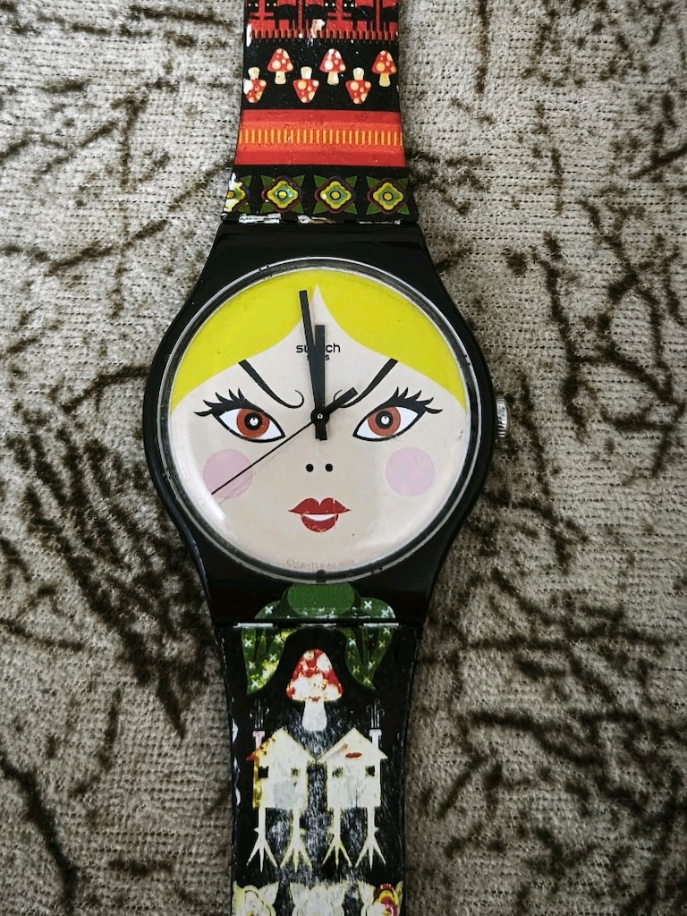 Orjinal Swatch Desenli Kordonlu Kol Saati - 2