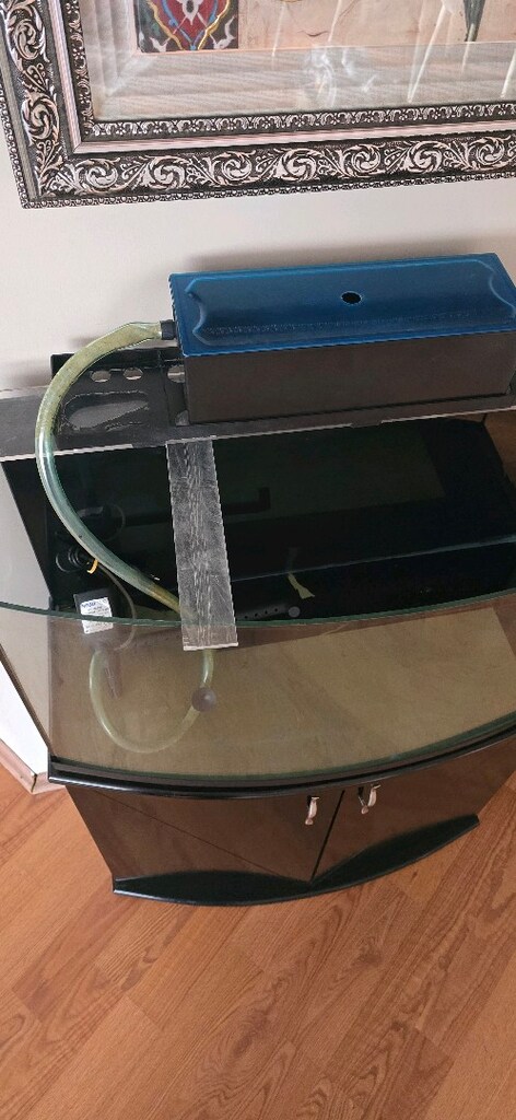 akvaryum ışık ve tepe filtre 80 cm bombeli sehpalı - 6