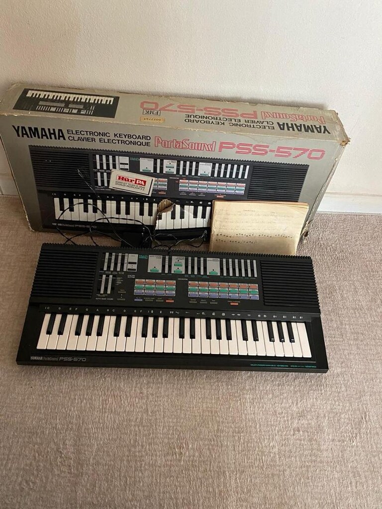 Yamaha PortaSound PSS-570 Vintage Org – Kutulu, Temiz, Koleksiyonluk - 3