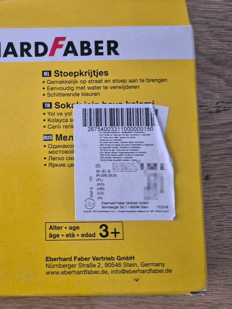 Tebeşir, Faber, Sokak boyama, isaretlemeTebesiri, 6 Renk, almanyadan a - 3