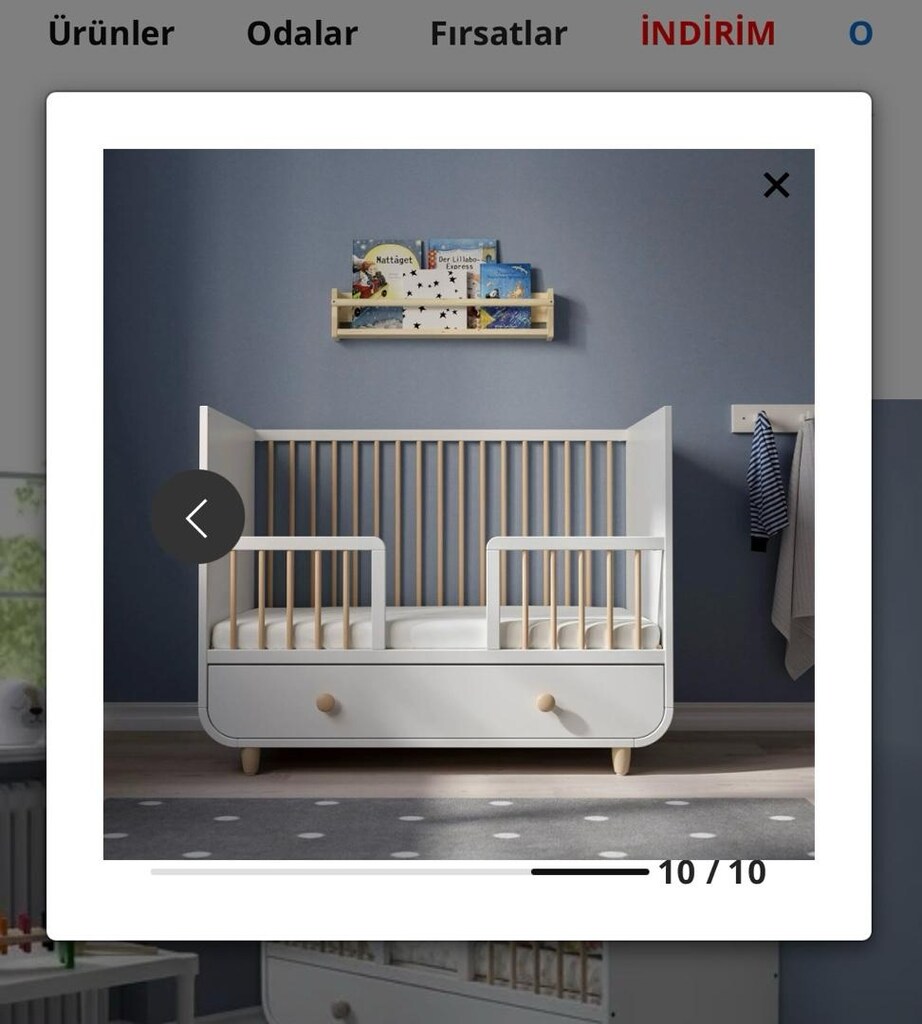 ikea beşik + işbir bebek yatağı + kenar koruma minderi - 4