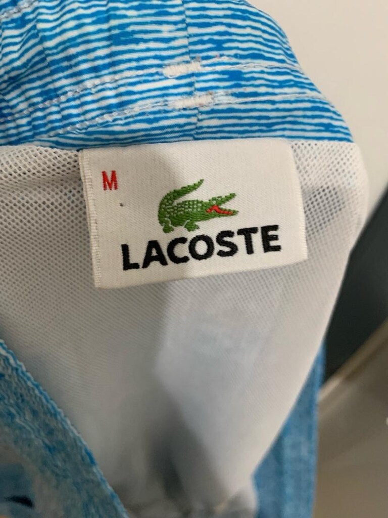Orijinal Lacoste M-L Mavi deniz Şortu - 8