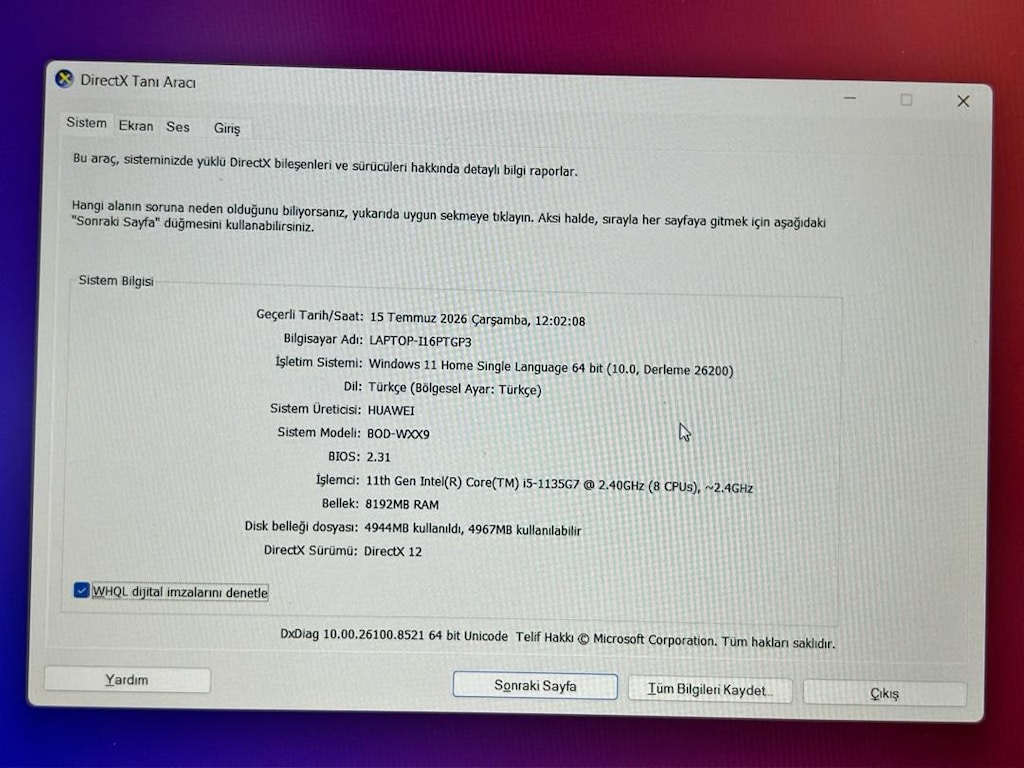HUAWEİ MATEBOOK D15 LAPTOP - 6