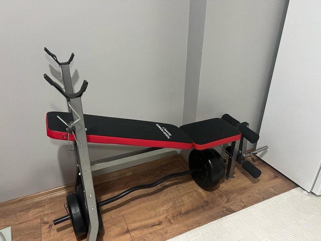 Sıfır Tertemiz Ayarlanabilir Ağırlık Sehpası ve Ağırlık Seti 108 Kg