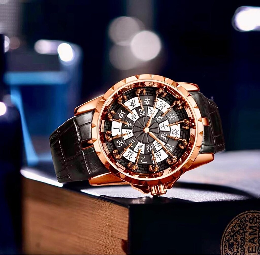 ‼İTHAL/SIFIR/18K Altın Kaplı,3D Şovalye Detay Kadran,İsviçre Mekanizm - 7