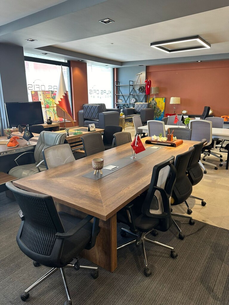 KLAS OFİS ÜSKÜDAR 280X105 BAROK CEVİZ TOPLANTI MASASI - 3