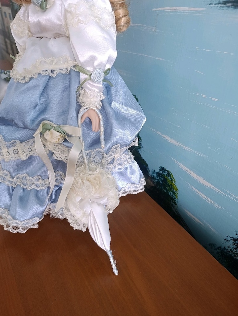 Vintage Bebek Mavi Elbiseli - 4