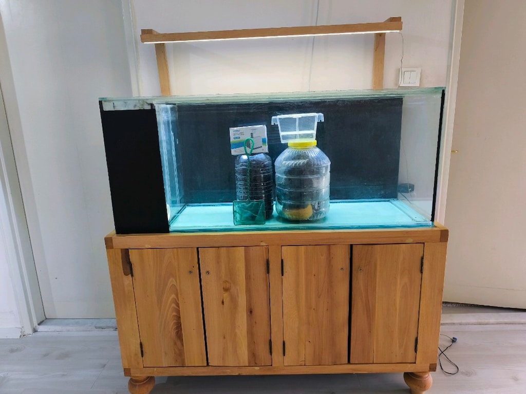 120x40x60 akvaryum (yandan sump) ve özel dolabı - 5