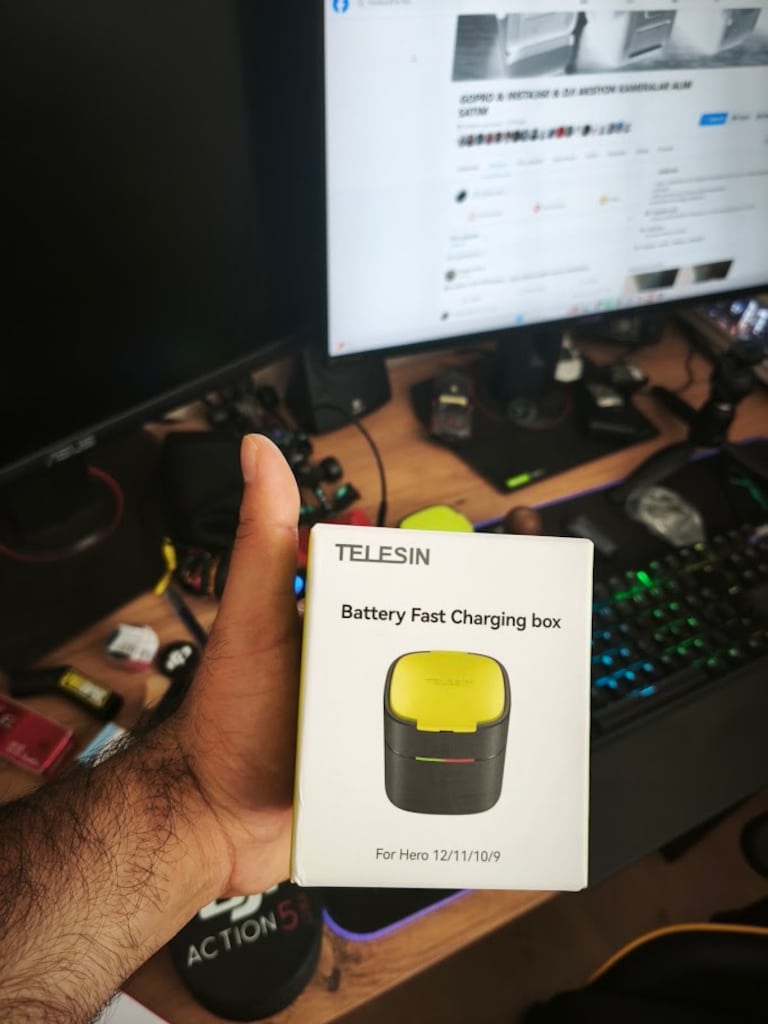 GoPro 2 Li Batarya ve Şarj Kutusu Hero 12 11 10 9 uyumlu pil - 4