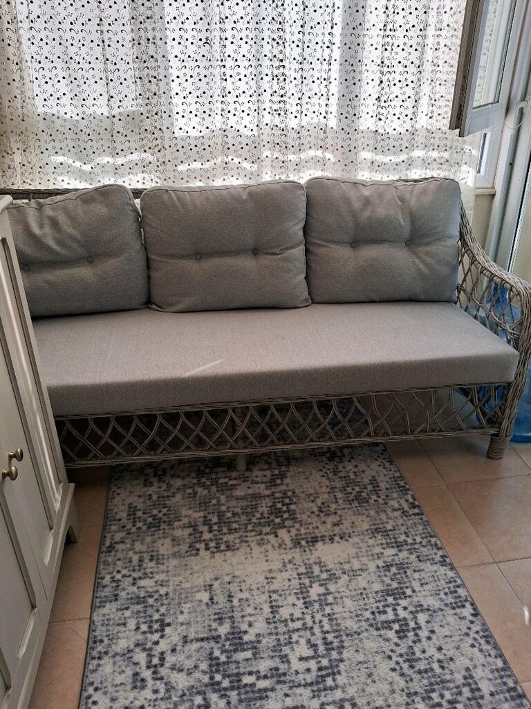 Rattan 3+1+1+masa bahçe balkon mobilyası(masa80-150)beş kişilik - 2