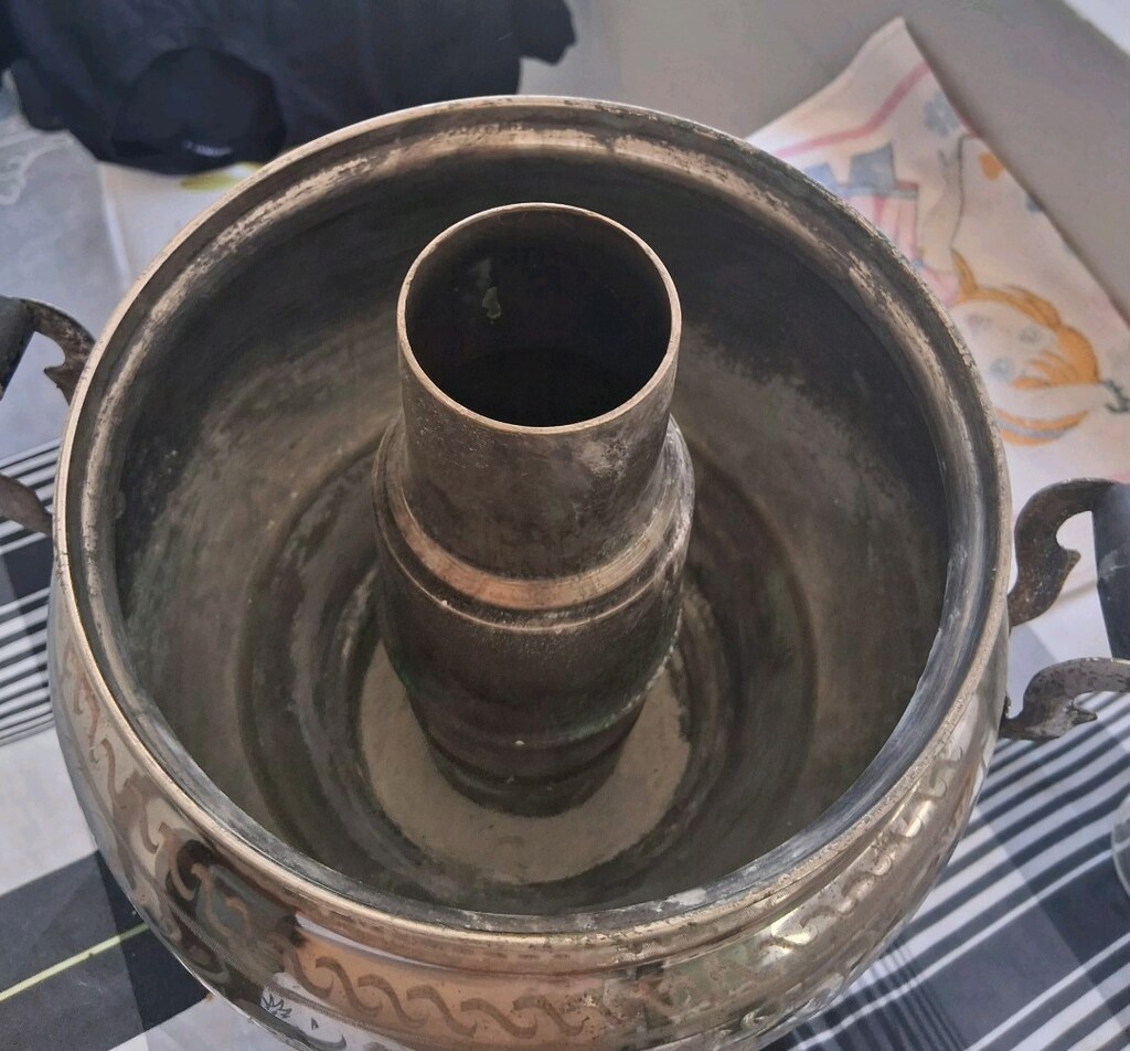 50 senelik Sapa sağlam Orjinal Erzincsn bakır Semaver - 5