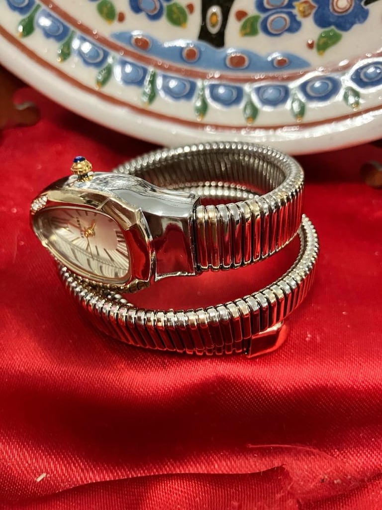 Bvlgari İki Renkli Metal yılan kordunlu kadın saat.. - 4
