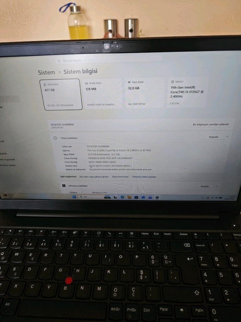 LENOVO THINKPAD – 32 GB RAM | 512 GB M.2 SSD | Intel:İ5 Oyun.iş. - 5