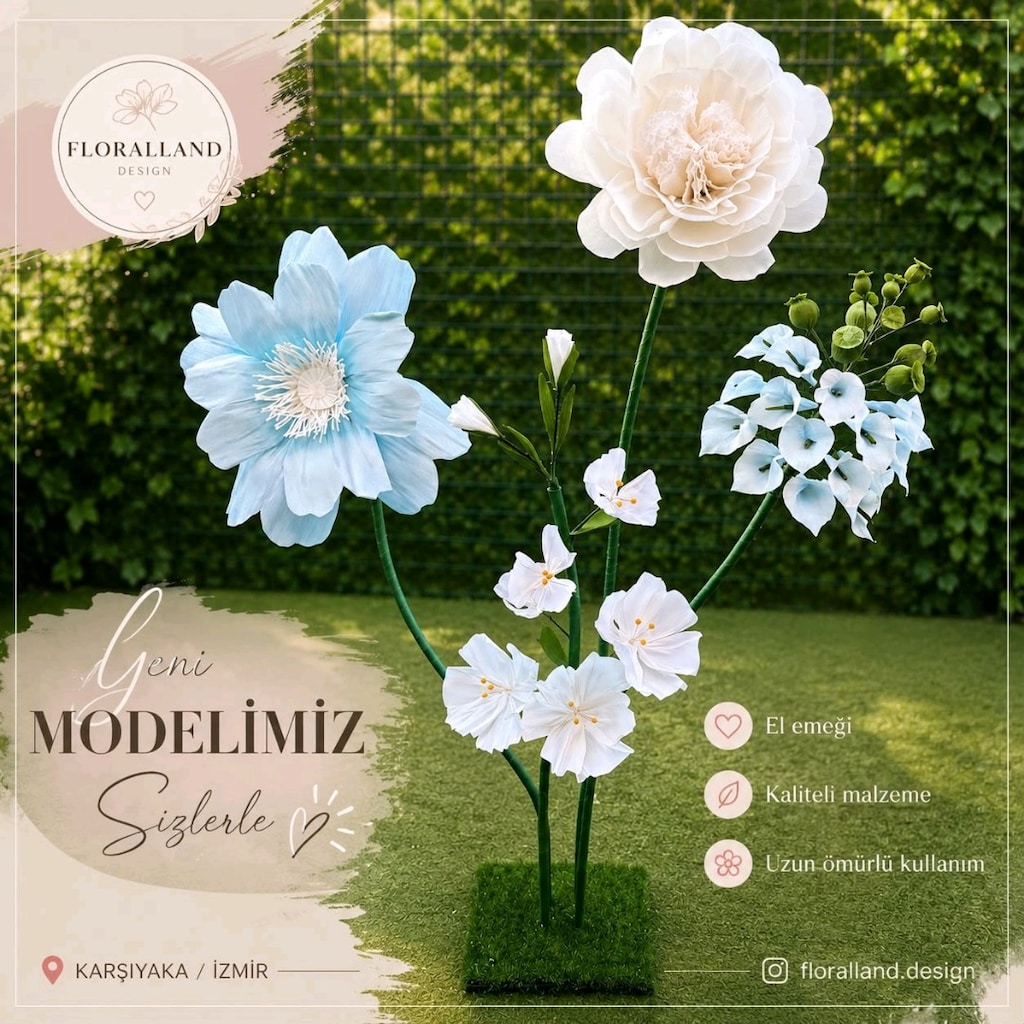 dev kağıt cicek - 2