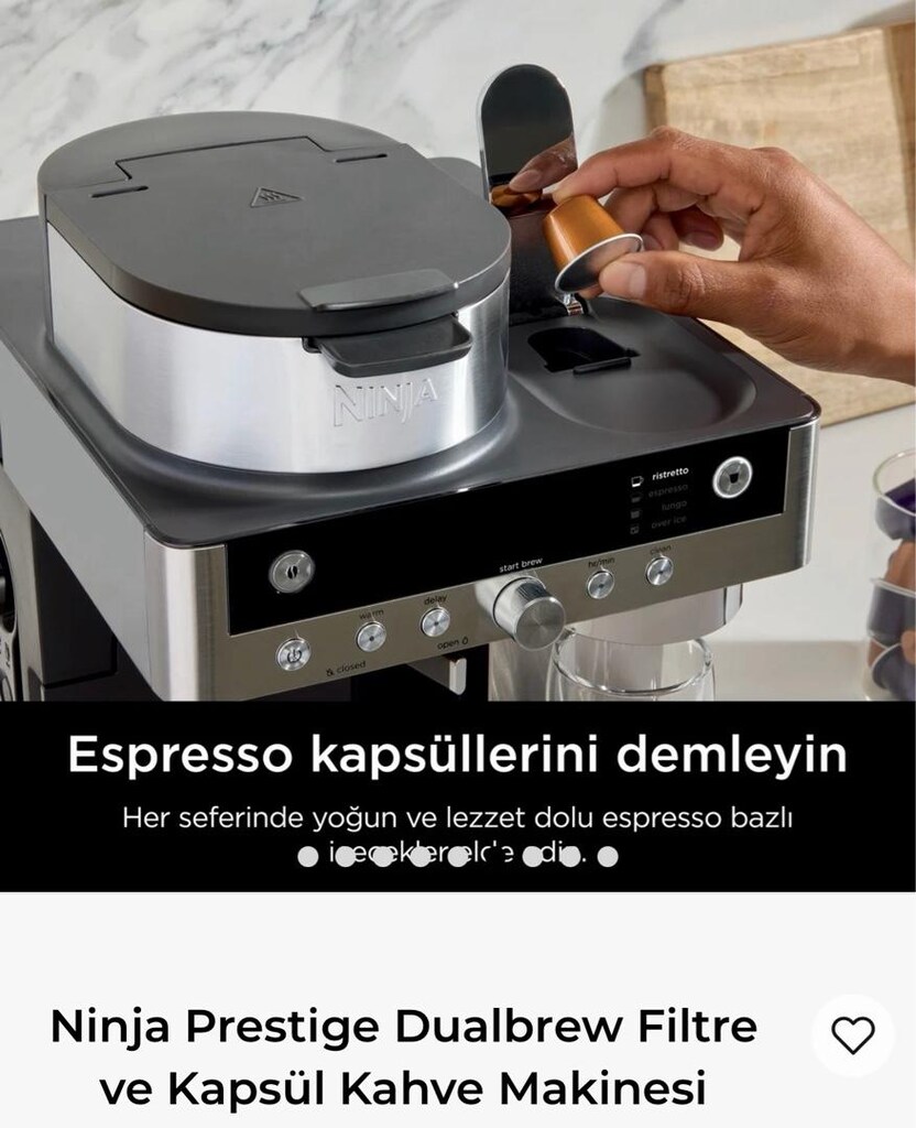 Shark Ninja Dualbrew Filtre ve Kapsül Kahve Makinası - 4