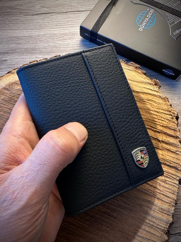 Porsche Deri Ruhsat Kabı Cüzdanı. Orjinal Deri. - 3