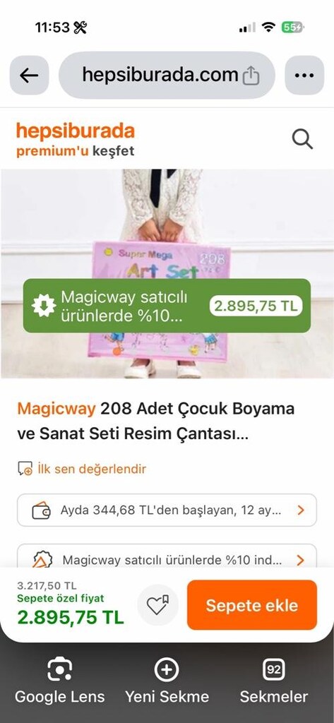 Pembe Katlanır Çizim Seti Renkli Kalemler ve Easelle - 16