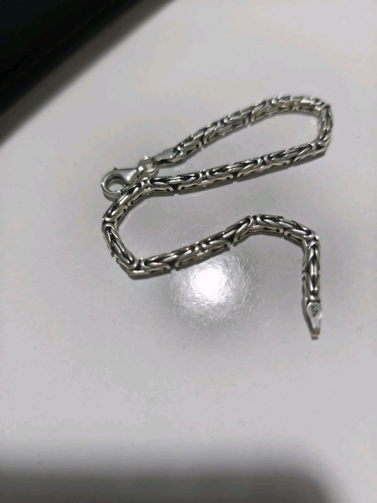 gümüş kral bileklik 3.3mm 10gr 21 cm - 6