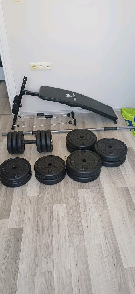Sahibinden Temiz Ev Tipi Spor - Mekik Sehpası + Halter & Dambıl Seti - 12