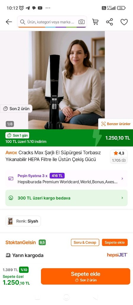 Awox şarjlı el süpürgesi - 3