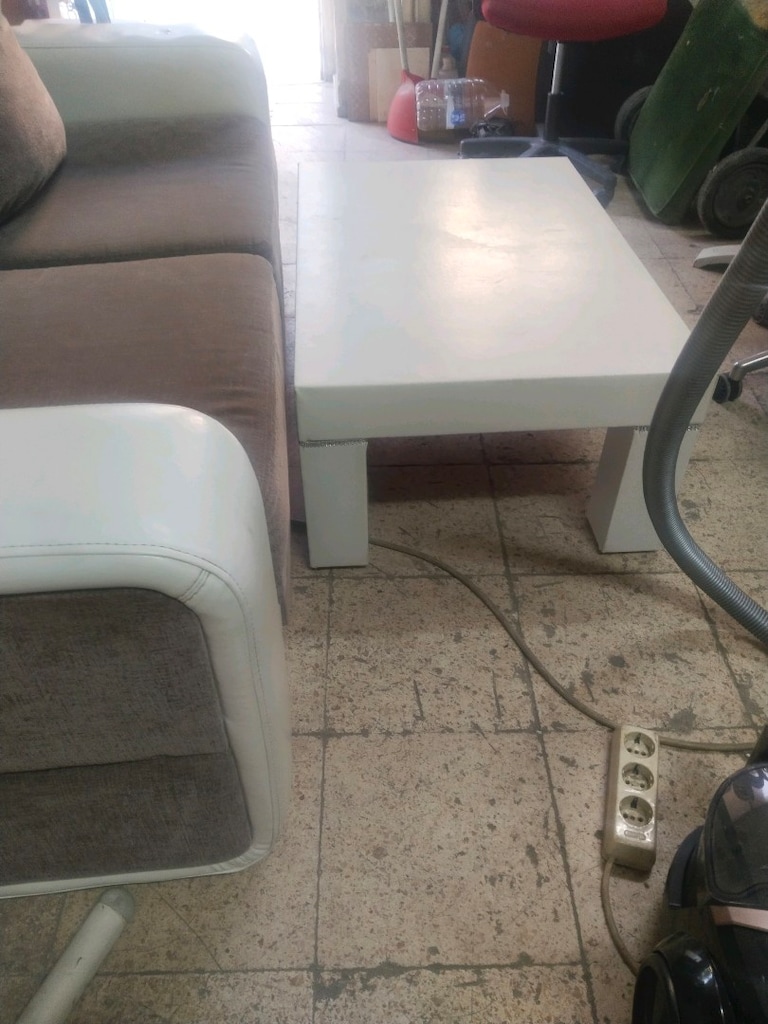beyaz deri orta sehpa Buca - 3