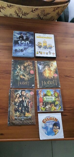 7 adet film dvd cd