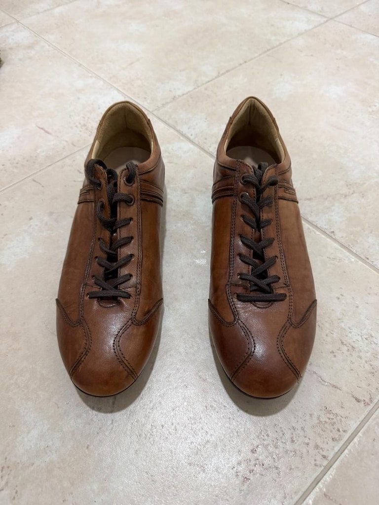 Kahverengi Deri Ayakkabı - 4
