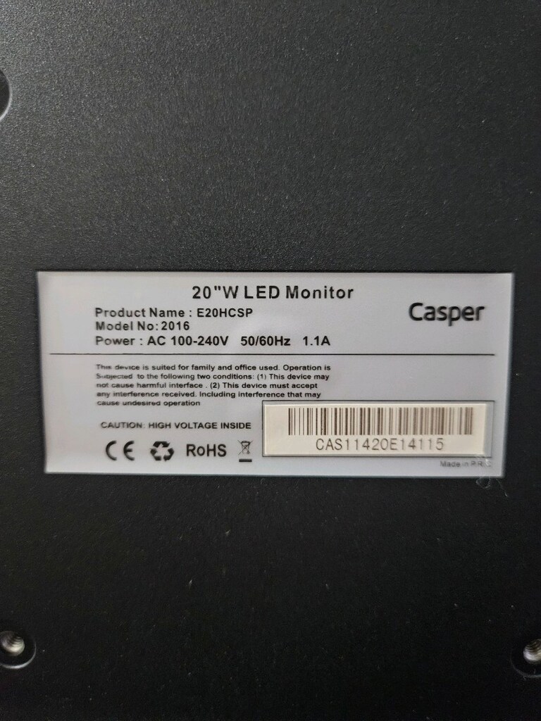 Casper Monitör | 20inç 60Hz | E20HCSP Modeli - Pazarlığa açık - 3