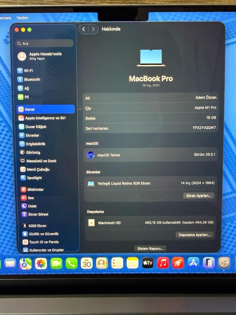 MacBook Pro / M1 Pro / 14 inç / 16 GB Ram / 512 GB Ssd - 2
