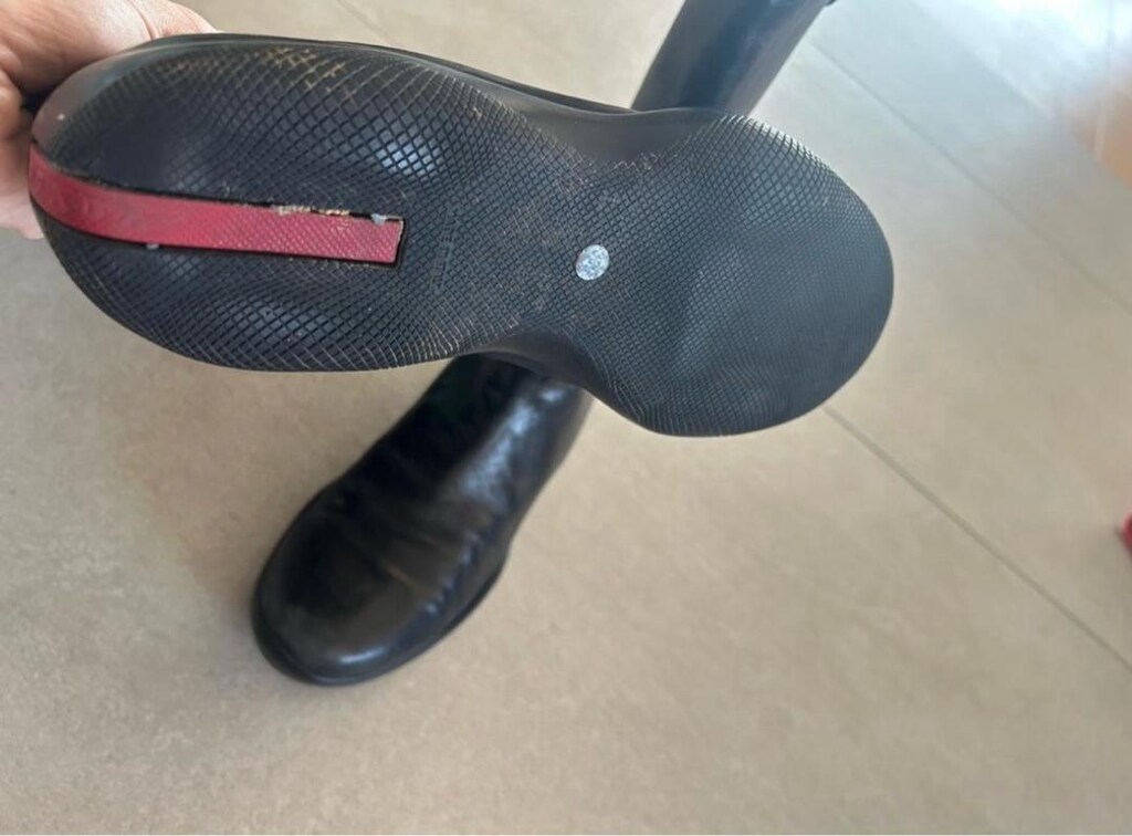 Prada 38,5 numara siyah deri çizme - 5