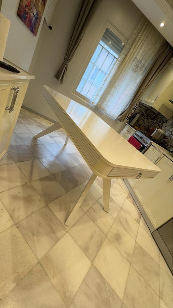 acil beyaz salon yemek masası - 3