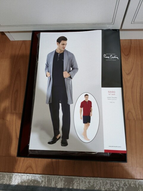 yeni etiketli Pierre cardin damat bohçası 5 parça pijama seti