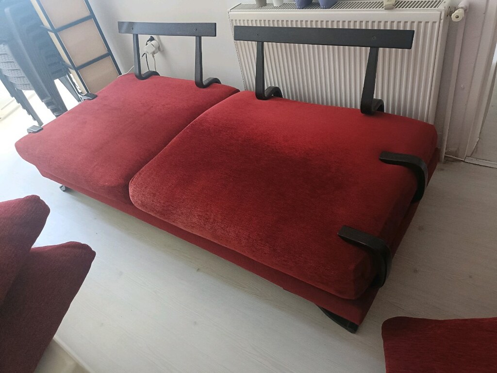 bordo modern bambu ahşap koltuk - 3
