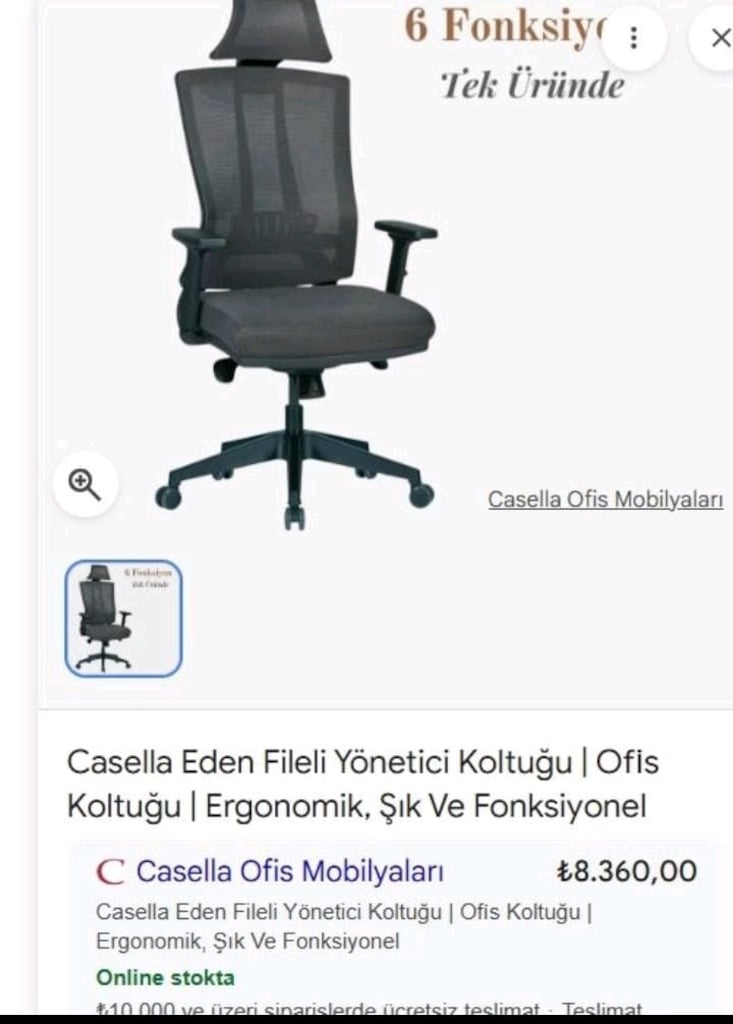 Çalışma / Oyuncu / Müdür / Yönetici /Bilgisayar Koltuğu Sıfır 25 - 2