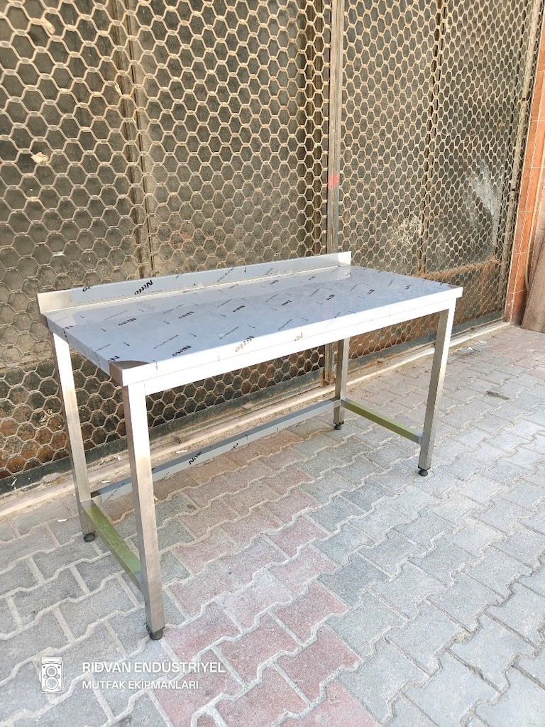 krom tezgah krom çalışma tezgahı endüstriyel hazır mutfak 140 cm krom - 16
