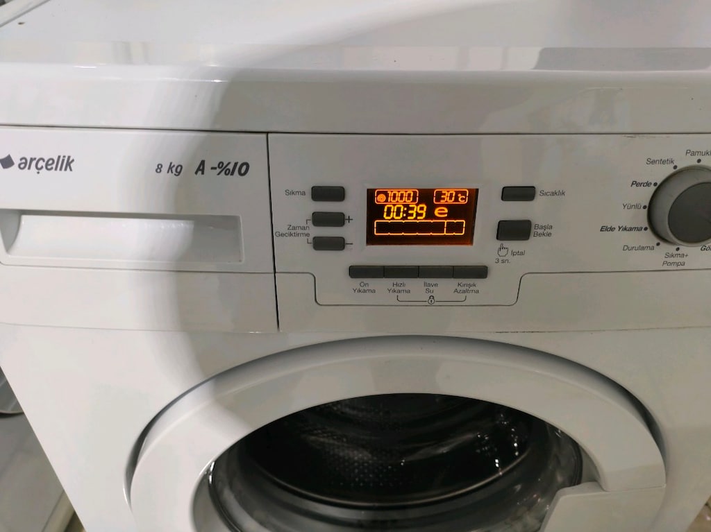 Arçelik 8 kg A+++ enerji 1000 devir çok temiz çamaşır makinesi - 3