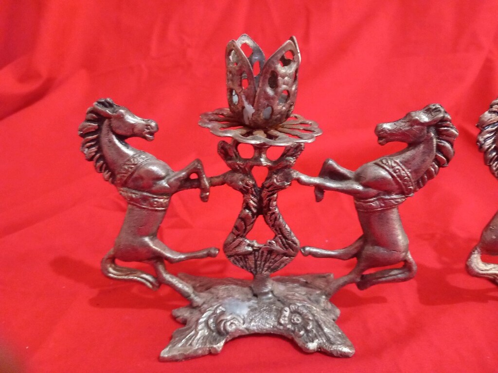 bronzlaşmış el dövme pirinç Atlar - 2