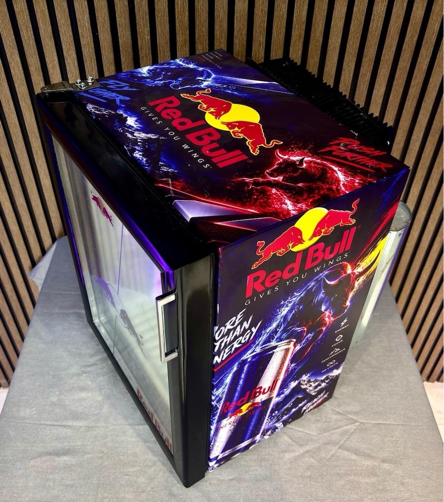 RED BULL TASARIMLI MINI BUZDOLABI I CAM KAPAKLI MINI BAR - 2