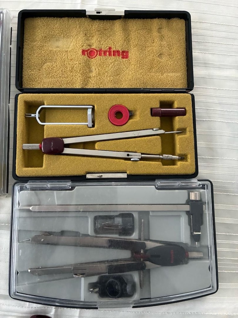 Koleksiyondan Rotring marka kutusunda Pergel setleri ve tek tek olan - 2