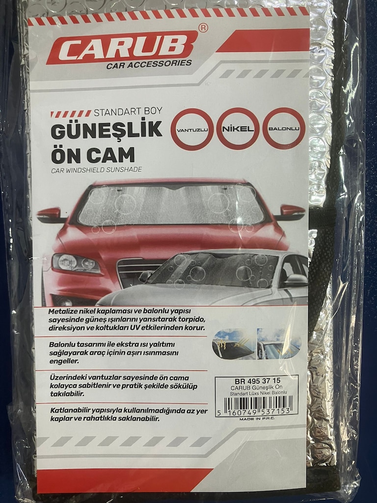 Araba Ön Cam Güneşliği (130cm x 60cm)