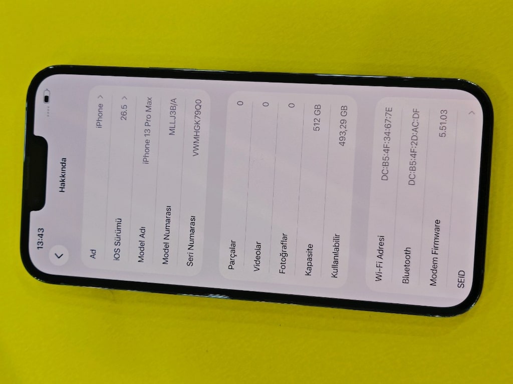 İPHONE 13 PROMAX 512 GB PİL 86 ORJİNAL HATASIZ DEĞİŞENSIZ - 6