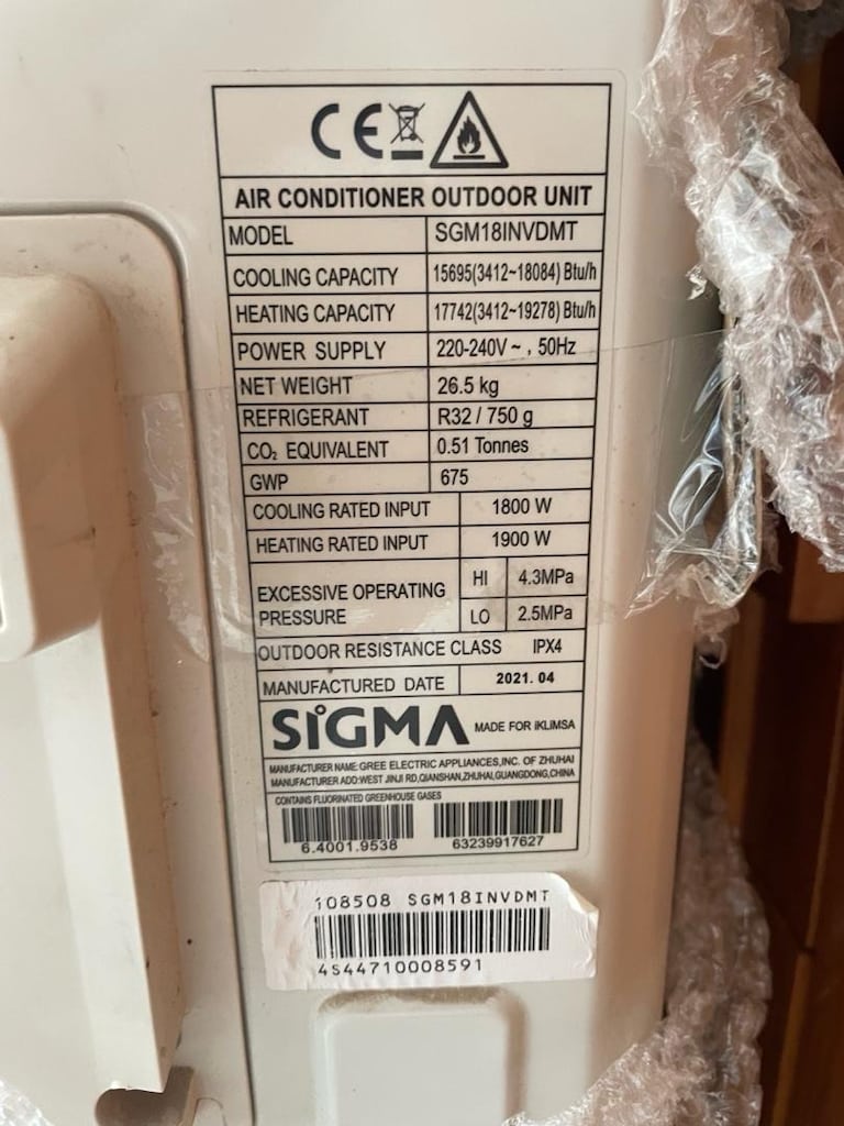 içi dışı tertemiz sadece 1 kere kullanıldı 18.000 btu Sigma inverter - 7