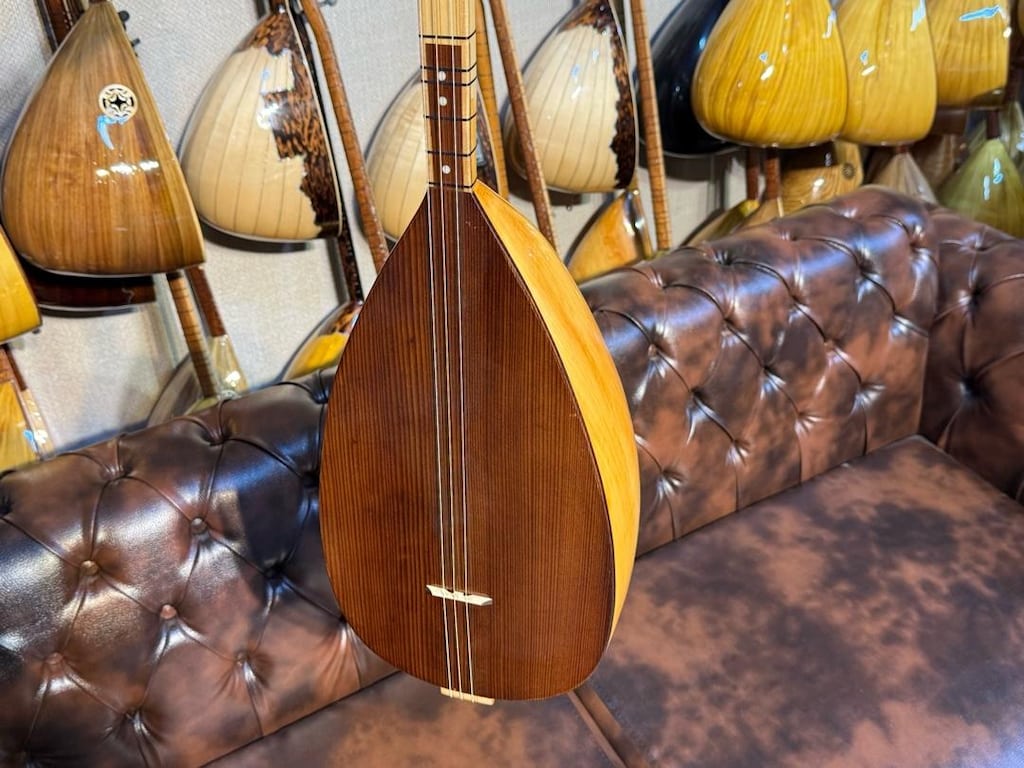 TAM PROFESYONEL 44 TEKNE OYMA GÜRGEN AĞACI UZUN SAP SAZ - 2