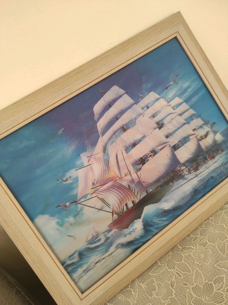 Denizcilik Temalı Vintage Deniz Manzarası Tablo - 5
