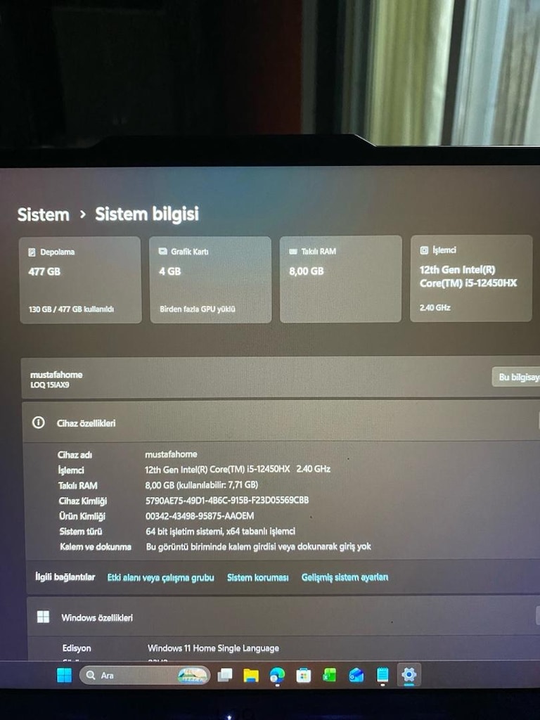LENOVO LOQ 15IAX9 GAMİNG LAPTOP HATASIZ 17 AY GARANTİLİ - 2