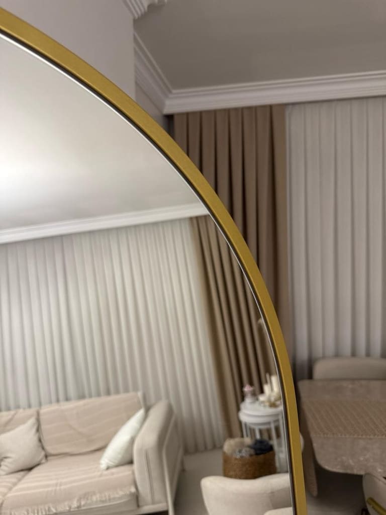Pinterest Kubbe Boy Aynası (Eskitme Gold) 180Cm - 3