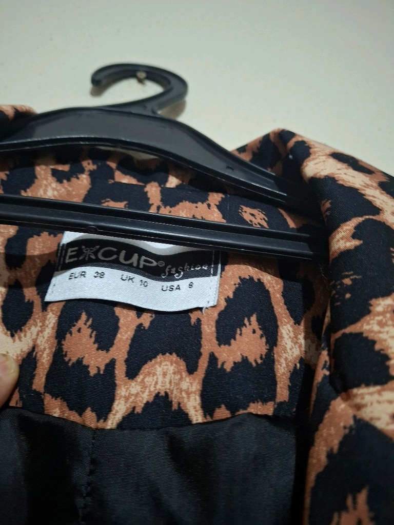 leopar desenli ceket - 4