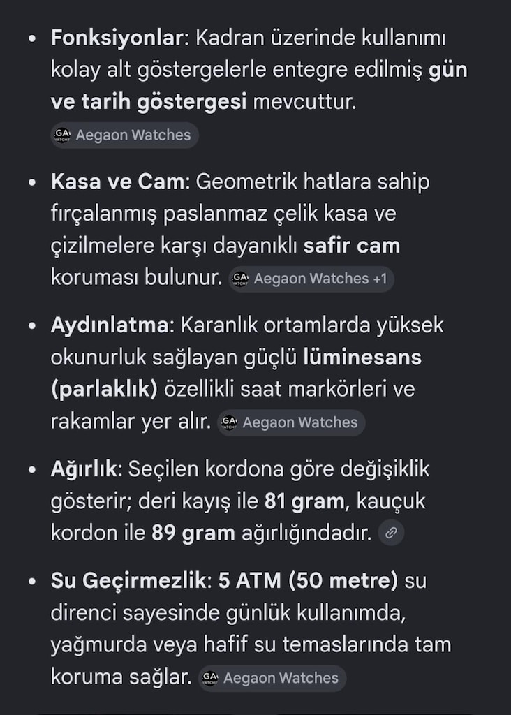 AEGAON Genesis 2.0 kuvars erkek kol saati - 14