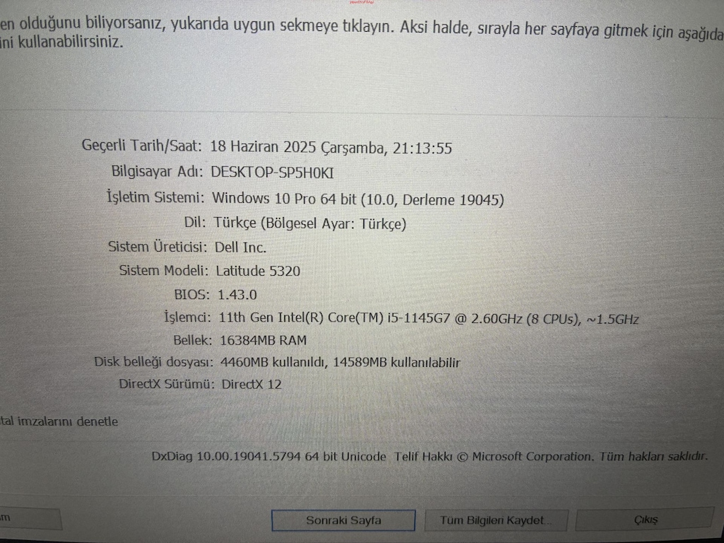DELL İ5 11. NESİL İŞLEMCİ 16 GB RAM 256 M2SSD - 8