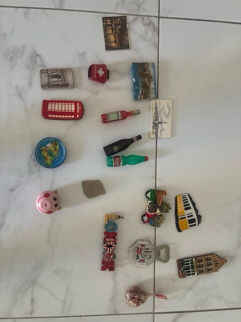 18 adet magnet, buzdolabı süsü